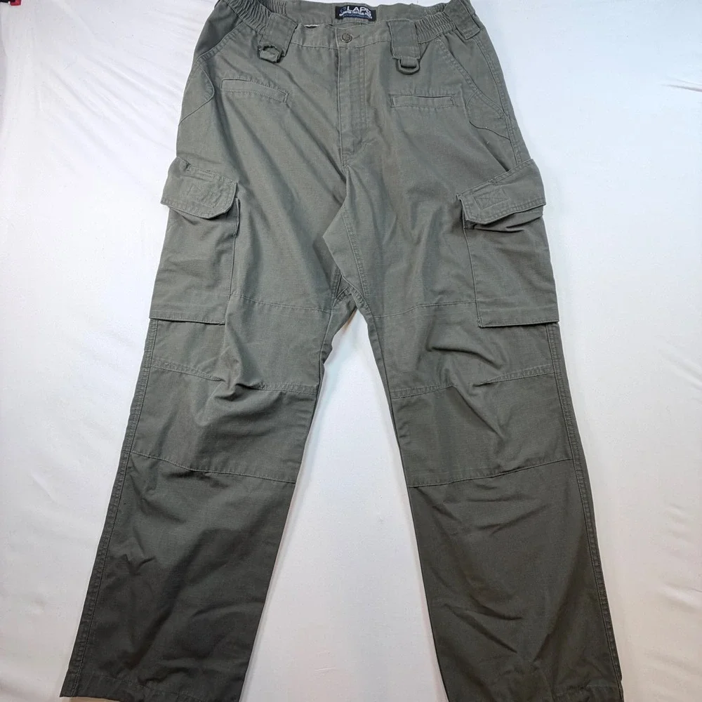 LAPG Operator Tactical Cargo Pants Mens 32x30 OD Green Ripstop Elastic Waist
